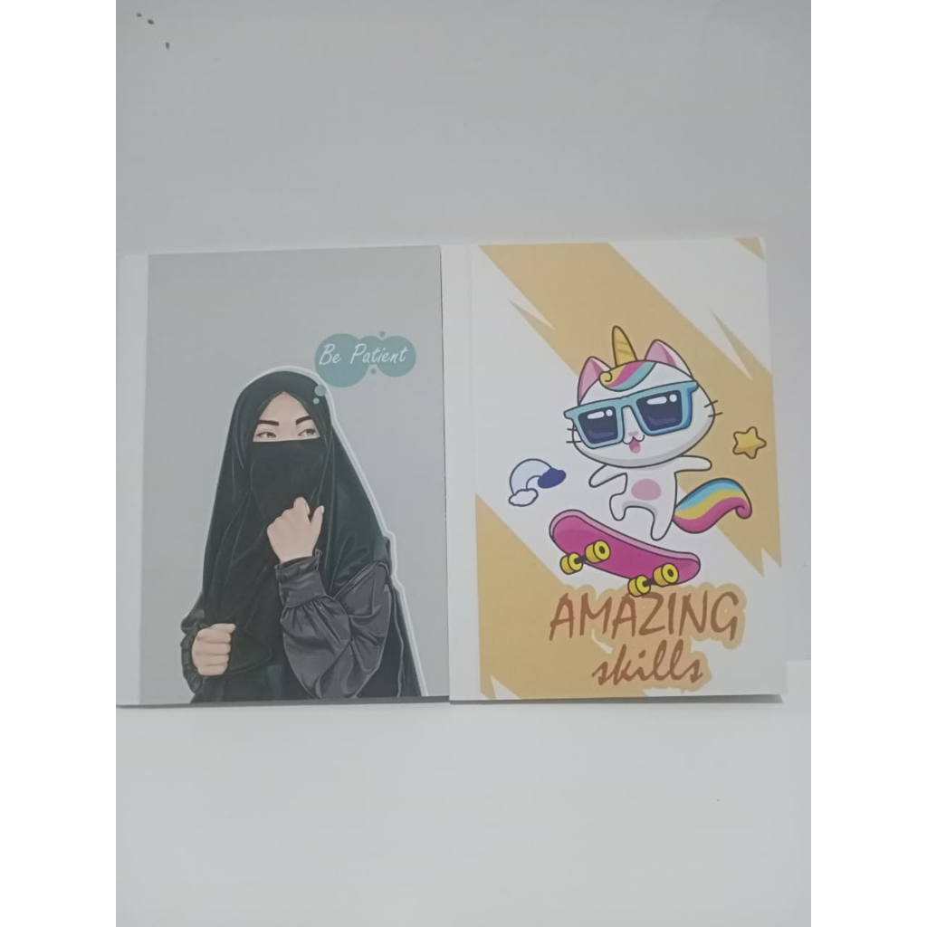 NOTEBOOK A6(bookpaper) dengan berbagai desai yang lucu dan multifungsi.