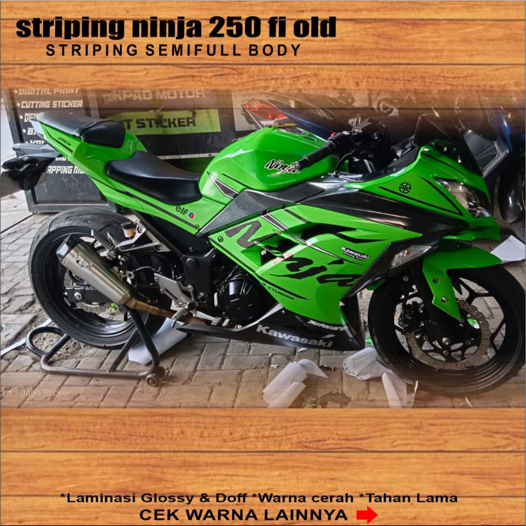 STRIPING NINJA250 FI SEMIFULL / STRIPING NINJA 250 FI OL / STOCK DECALS NINJA 250 FI