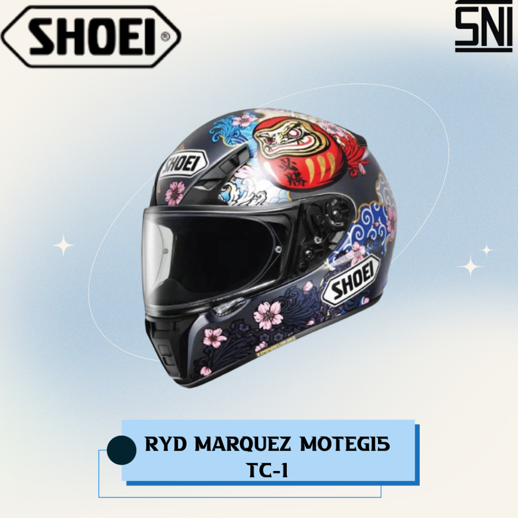 Shoei RYD Marquez Motegi5 TC-1 Helm Full Face SNI Original