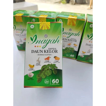 KAPSUL DAUN KELOR INAYAH - 100% EKSTRAAK DAUN KELOR ASLI