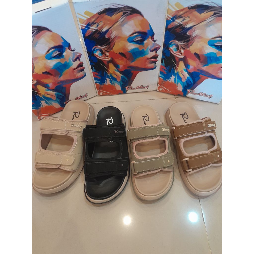 Sandal Slop Wanita Rullief FKS 825 826 terbaru anti slip