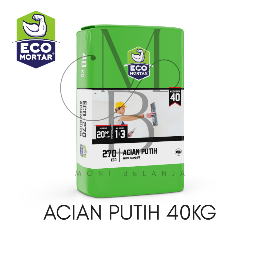 Acian Putih ECO 270 Eco Mortar kemasan 40kg