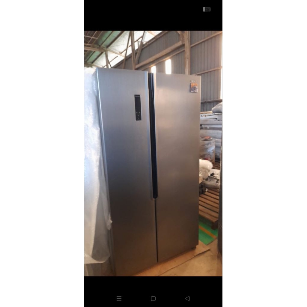 second Sharp Kulkas SIde By Side 2 Pintu SJ-IS50M-SL / SJIS 50 MSL