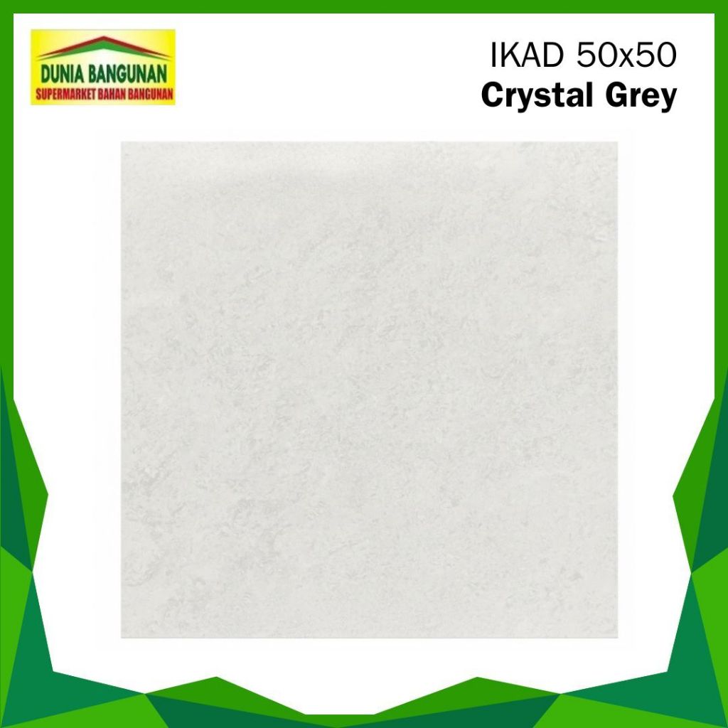 Keramik 50x50 IKAD Crystal Grey Keramik Lantai Marble Grey Glossy
