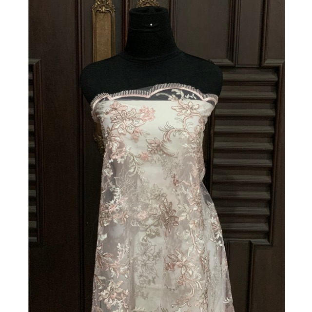 Nafilla Textile - brokat tulle bunga corneli 140