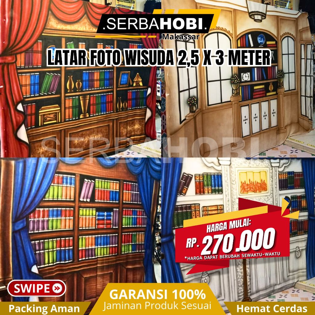 Background Wisuda Kain 2,5x3 Meter | Backdrop Studio Foto