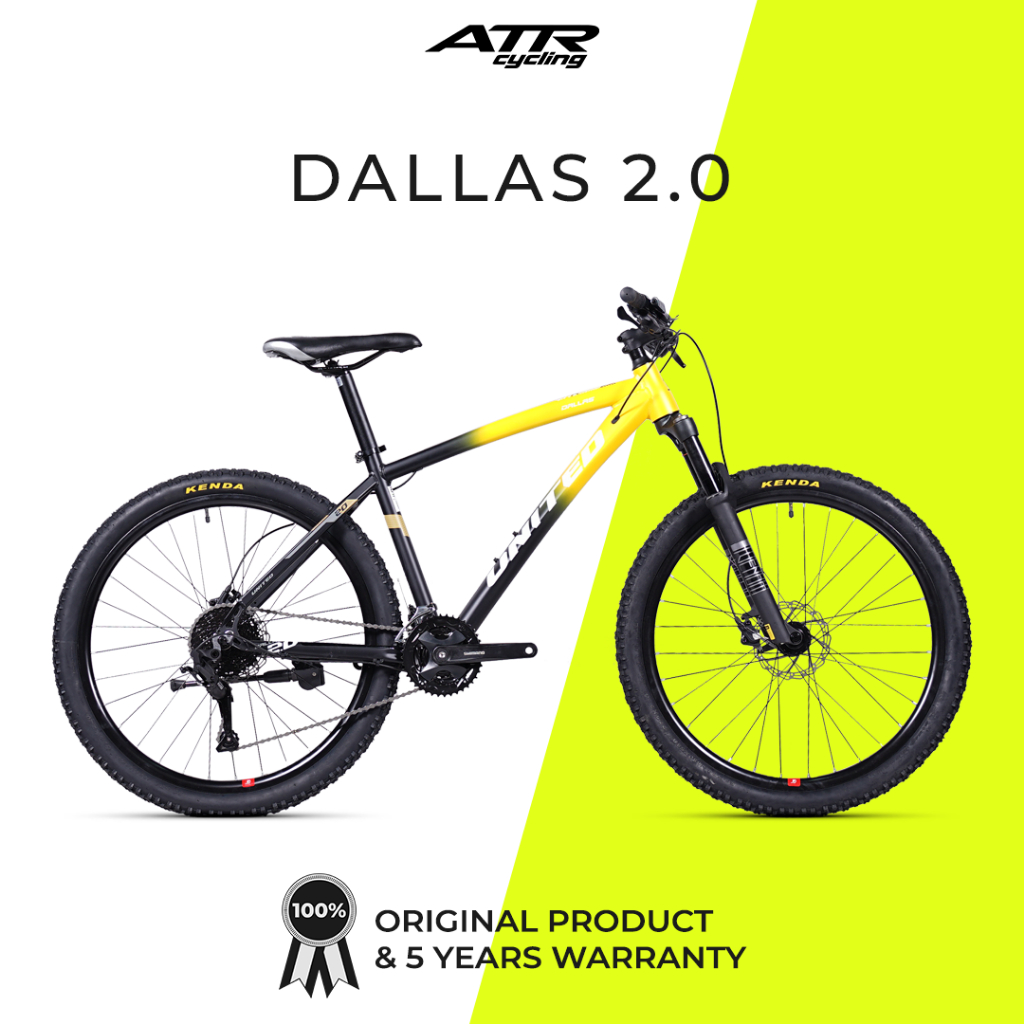 Sepeda Gunung MTB AL27,5-27 UNITED DALLAS 2.0 (24) YLBK-GY