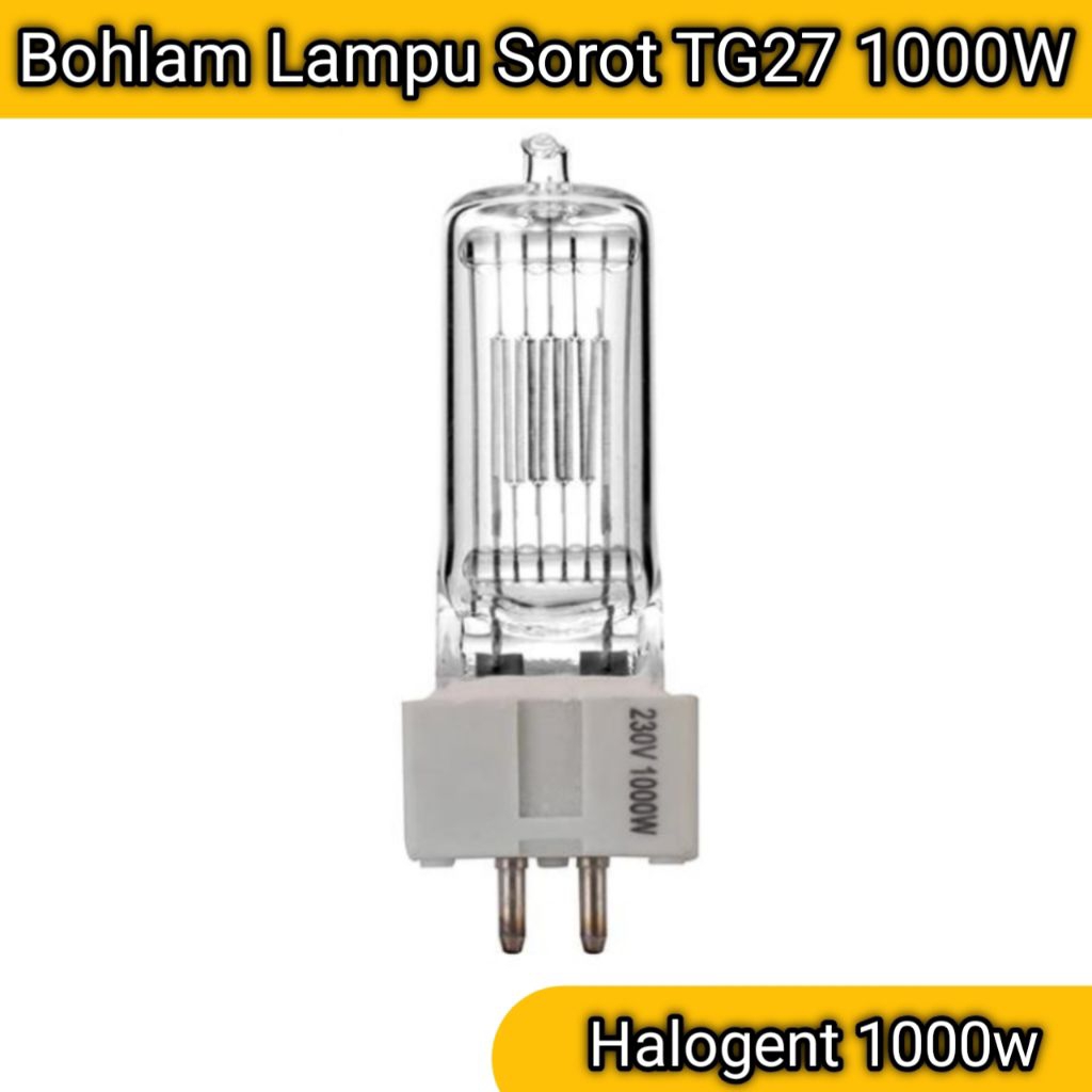 Bohlam Lampu Sorot Kapal TG27 CTG3 1000Watt Lampu Halogen 1000Watt