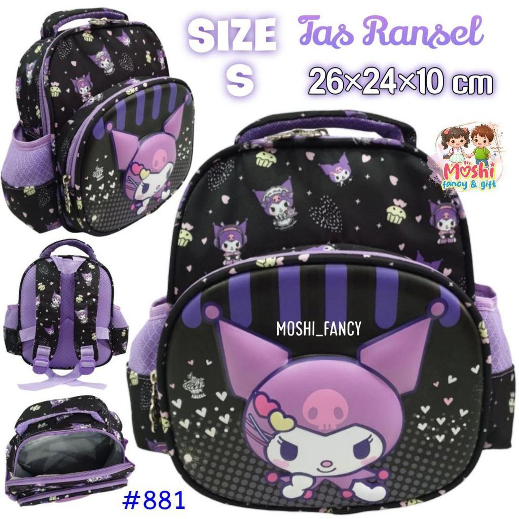 Tas Ransel PAUD Kuromi / Tas Anak Kuromi / Tas Sekolah Anak Kuromi Sekolah Kecil Anak Perempuan / Ta