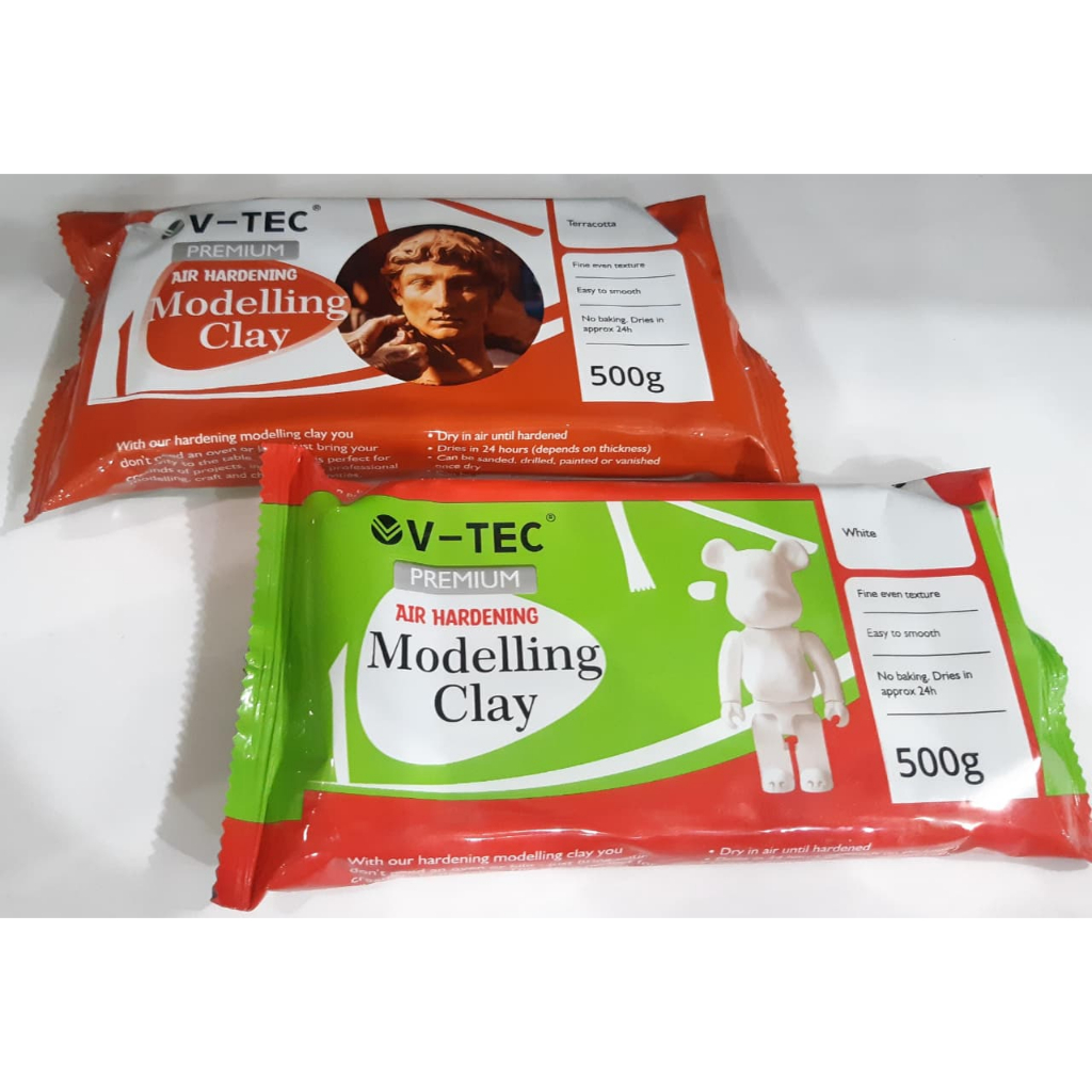 DAS Modelling Clay / Tanah Liat 1/2 kg/1kg White / Brown