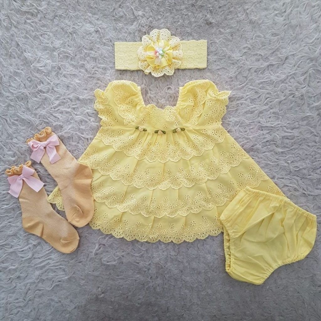Berkualitas Baju Bayi Newborn Dress Set Anak Perempuan Lucu Cantik Gemas Bayi Imut