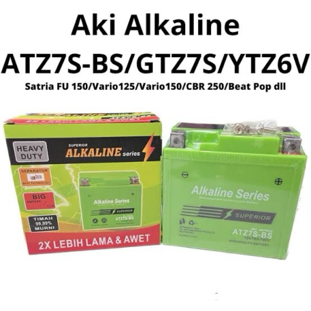 AKI MOTOR ALKALINE SATRIA FU / VARIO 125 150 / CBR ORIGINAL