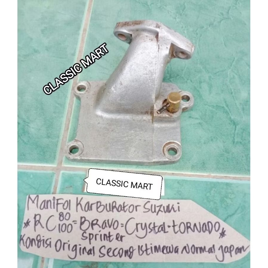 INTAKE MANIFOLD KARBURATOR SUZUKI RC RC80 RC100 BRAVO CRYSTAL TORNADO