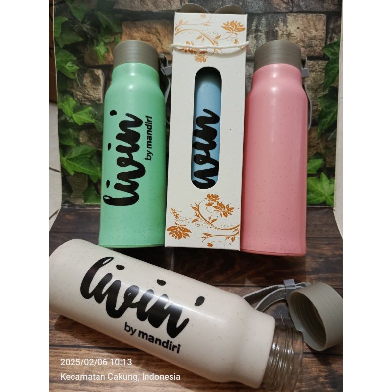 Souvenir tumbler go green custom sablon + box