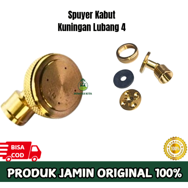 Spuyer Kabut Kuningan Lubang 4 | Nosel Kuningan | Spuyer Tangki Semprot Elektrik Manual |Mata Spuyer