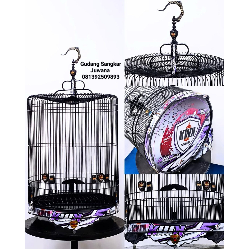 Sangkar Murai KWK PVC Decal Ruji Bambu No.2 + Bonus Full set