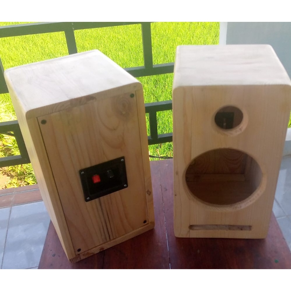 Box Speaker Custom Bookshelf  Uk 6" Kayu Jati Belanda