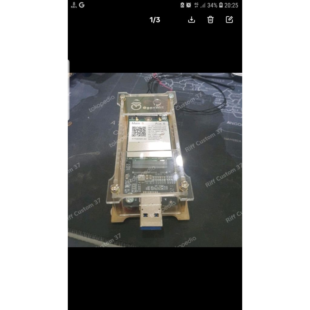 Case Akrilik Modem Rakitan NGFF To USB / Modem Rakitan Custom
