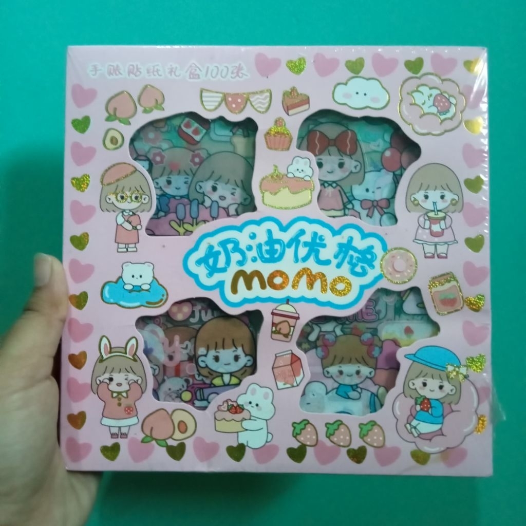 Stiker Momo Box Isi 100 pcs
