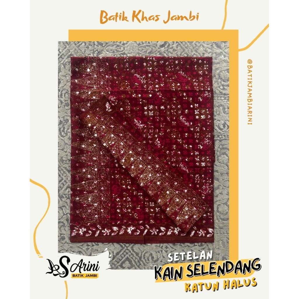 [ARINIbatik] Batik Jambi - Set Kain + Selendang Katun Halus 035