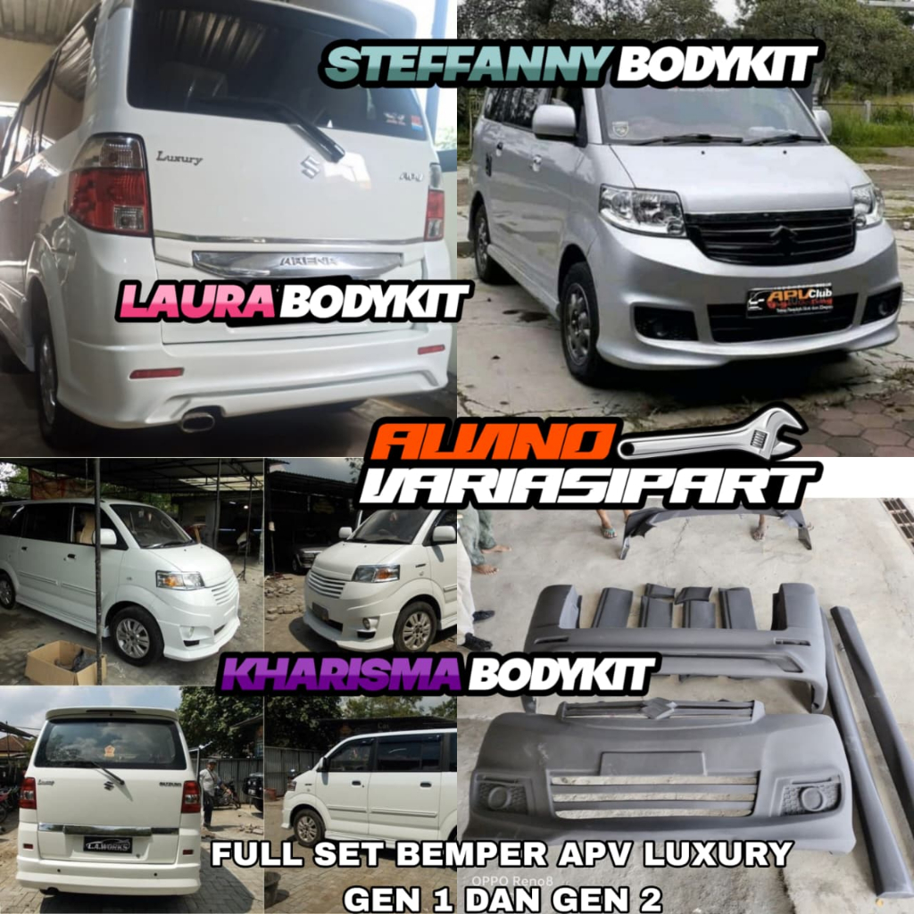 FULL BEMPER APV LUXURY GEN 1 GEN 2 TAHUN 2009 - 2017 BODYKIT APV LUXURY bemper depan apv luxury