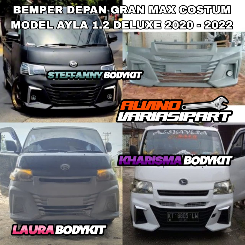 BEMPER DEPAN GRANDMAX COSTUM MODEL AYLA BUMPER DEPAN GRAN MAX MODEL AYLA 1.2 DELUXE 2020 - 2022