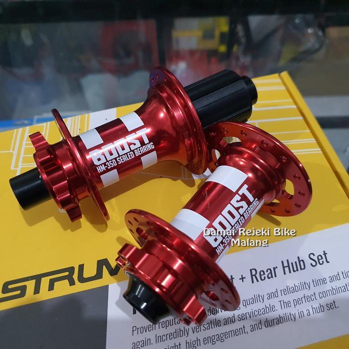 Hub-freehub depan-belakang Strummer HM-350 MT-350 32H QR TA BOOST