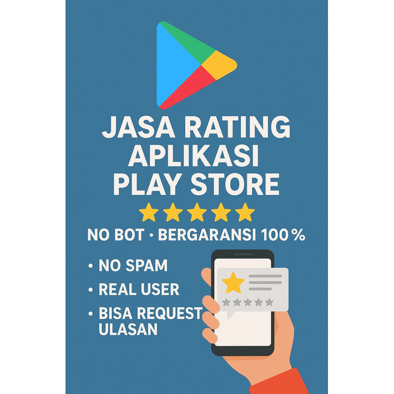 JASA DOWNLOAD, RATING & REVIEW APLIKASI Playstore | Aman & Terpercaya