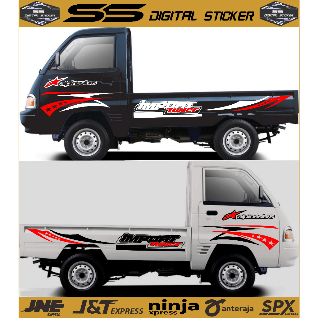 Stiker Stiker Aksesoris Mobil Pick Up T120ss Futura,Grandmax,L300,Apv,New carry,dan semua jenis pick