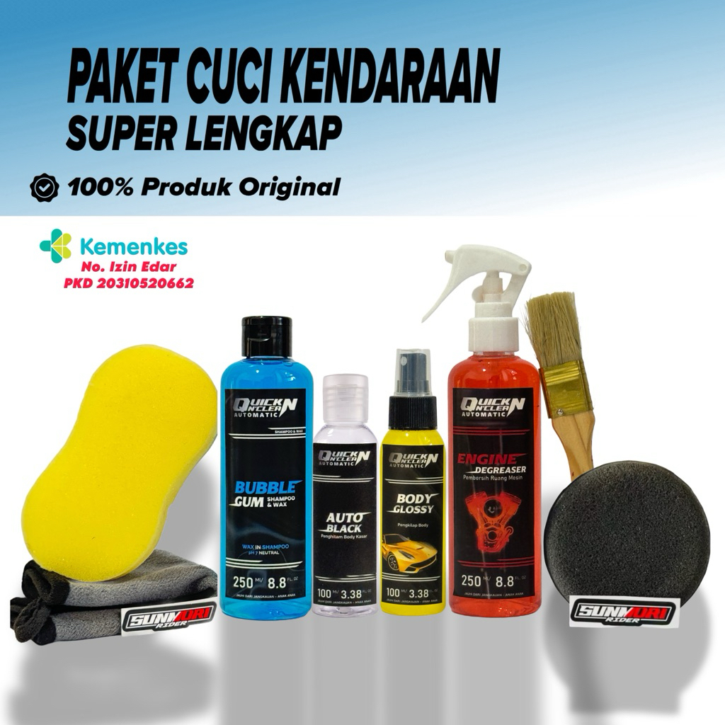 CUCI MOTOR LENGKAP PAKET CUCI MOTOR LENGKAP + ENGINE DEGREASER | Pembersih Kerak Mesin LENGKAP + ENG