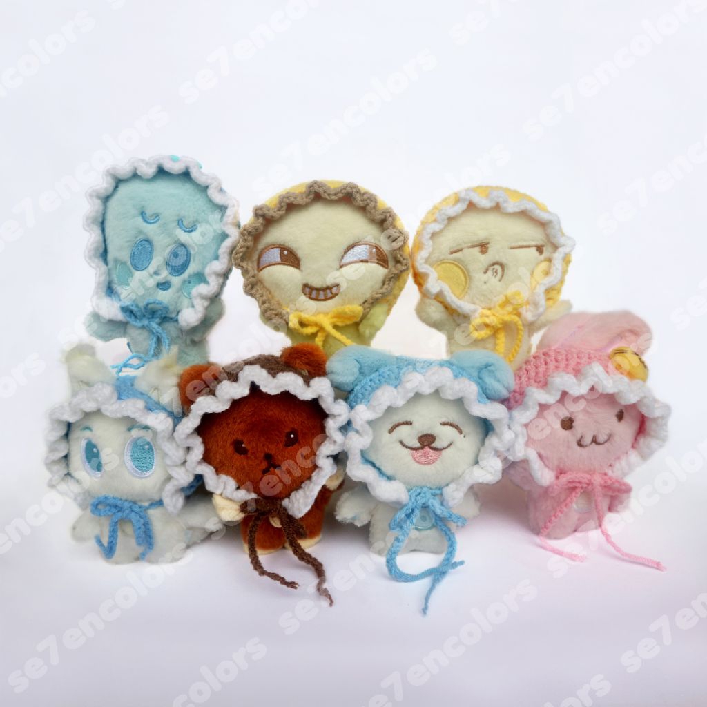 Baby Bonnet NCT Dream Doll | Topi Bayi Untuk Boneka NCT Dream [10cm] | Baby Bonnet Crochet | Baby Bo