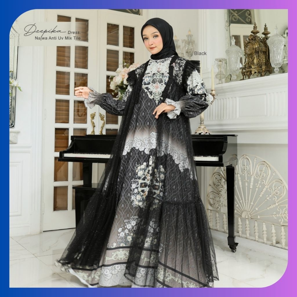 DEEPIKA DRESS BY ARRAFI QUEEN ARRAFI OFFICIAL - GAMIS EXCLUSIVE MEWAH ELEGANT