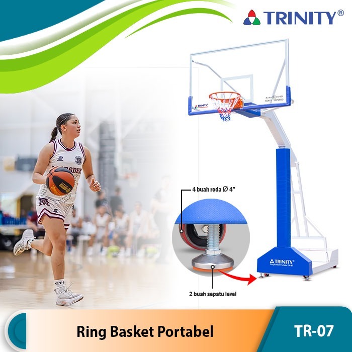 Tiang Basket Portabel TR07 Ring Basket Portabel Tiang Basket Pemula Ring Basket Anak Sekolah