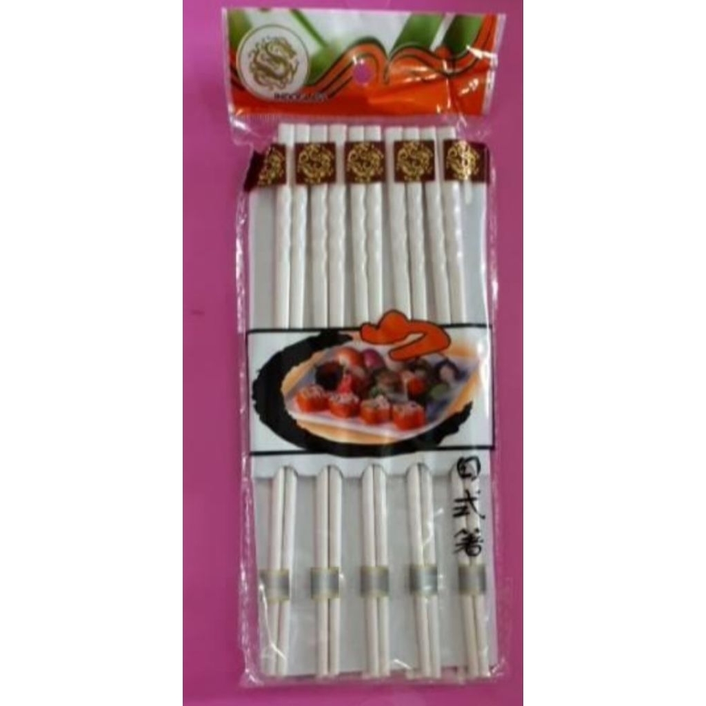 Sumpit putih ulir melamin 10 pasang