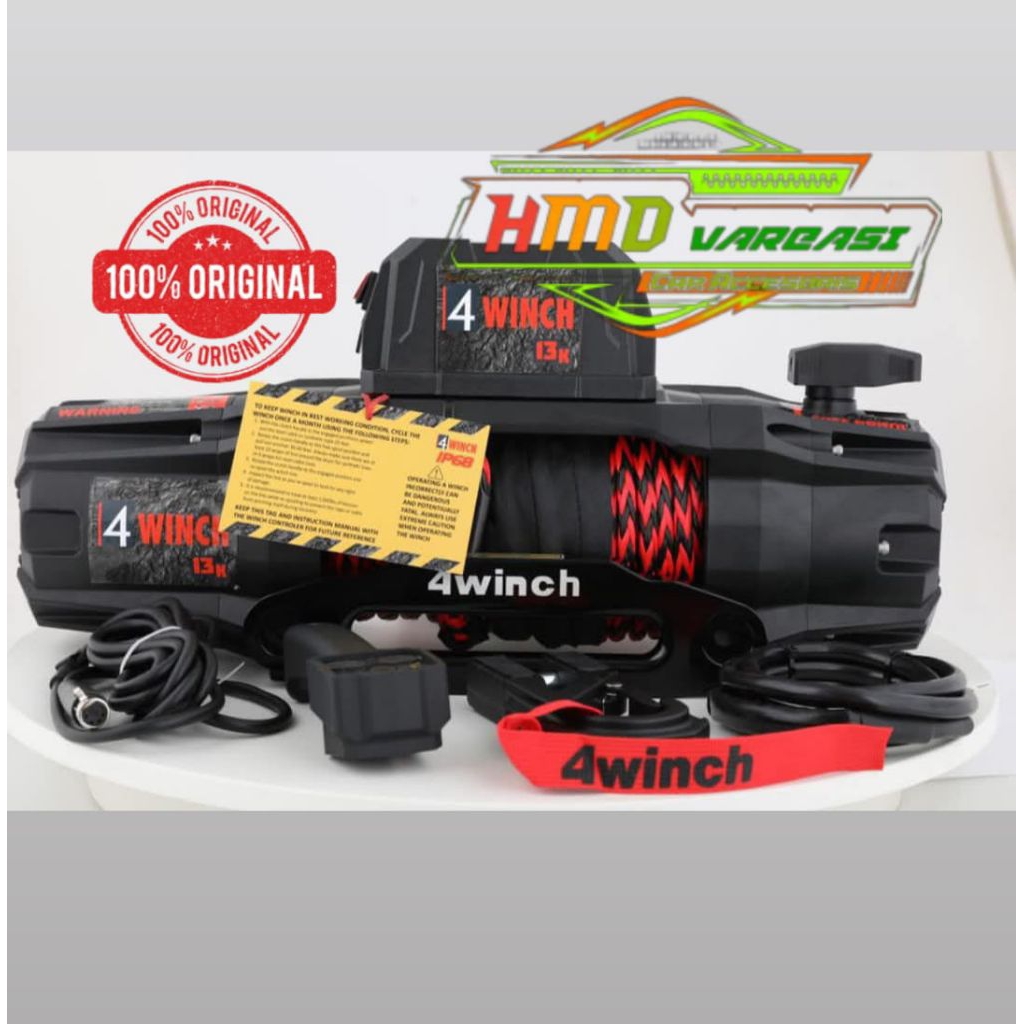 NEW WINCH 4 WINCH 13K ULTIMATE DENGAN FITUR IP68 PREMIUM WINCH 6 TON WINCH 4WINCH TALI PLSMA MODEL G