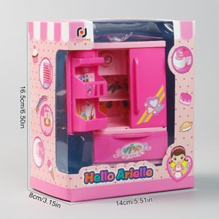 Mainan Kulkas Dapur Anak Pink -- Mainan Masak Masakan Mini