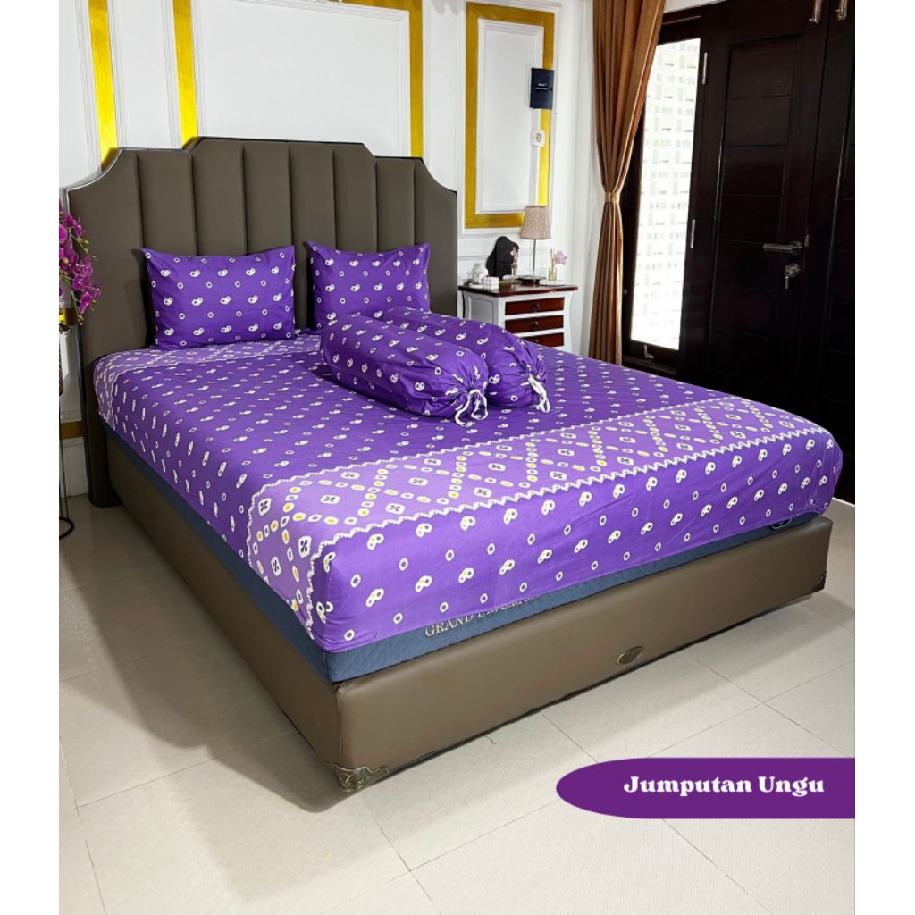 Sprei Motif Jumputan Ungu Sprei Hanang Sprei 180x200 Sprei 160x200 Sprei 120x200 Sprei Murah Sprei B