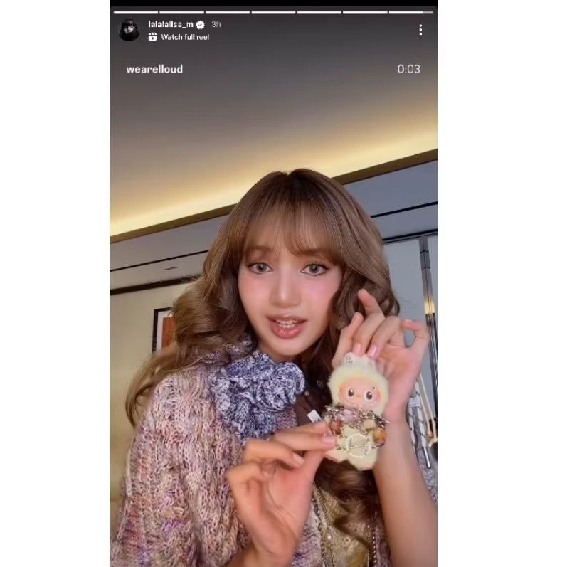 Labubu pin for love F butter yellow Lalisa vinyl plush pendant original popmart