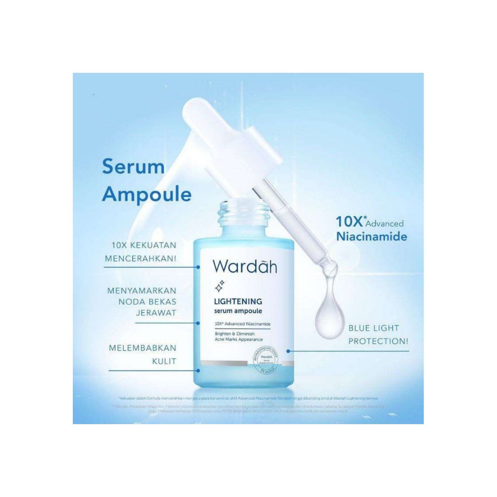 WARDAH - LIGHTENING 5% NIACINAMIDE SERUM AMPOULE + FREE GIFT / SERUM WARDAH / FACE CUTE WARDAH