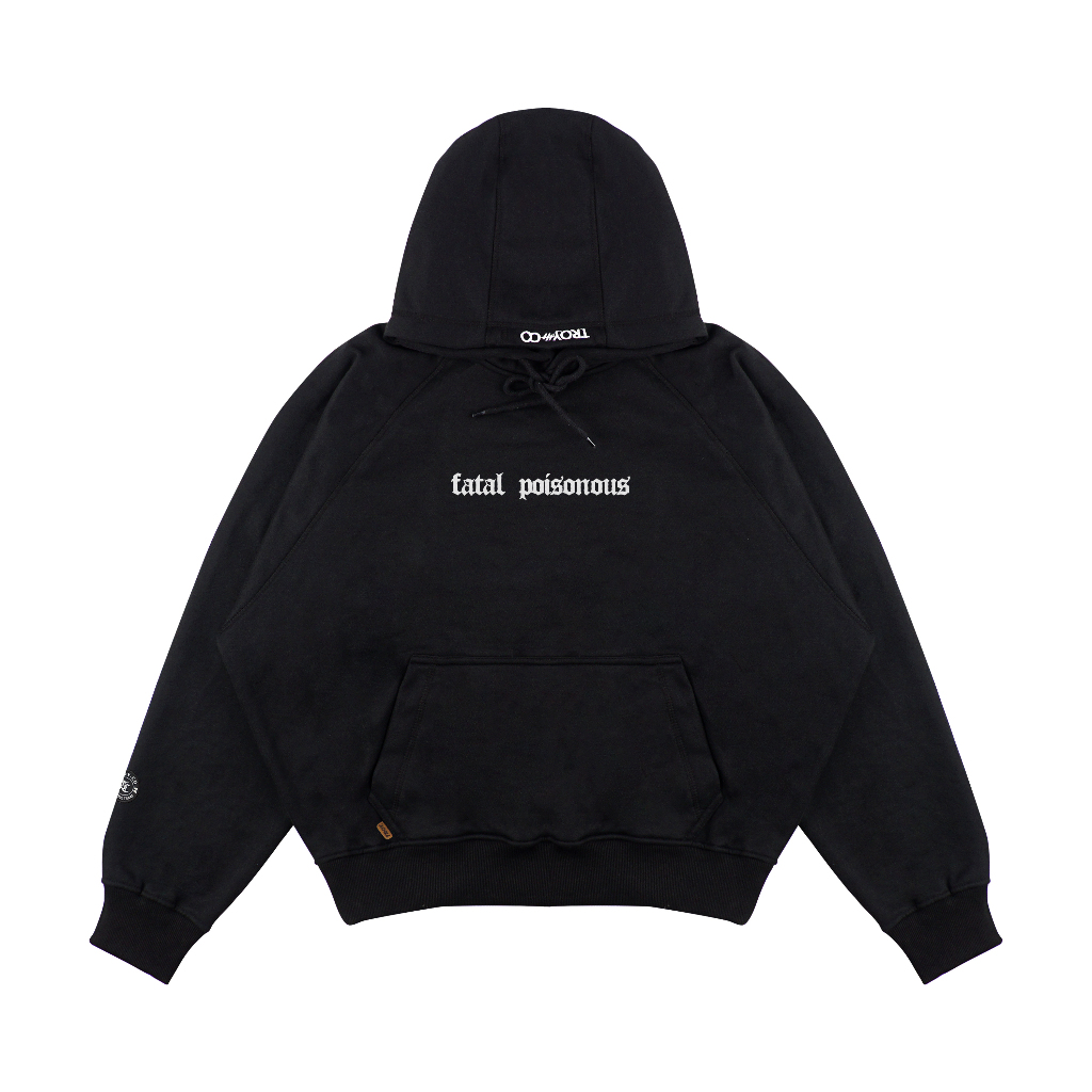 Troy Company Hoodie Boxy Raglan Black Poisonous - Hoodie Boxy Hitam BRH 3360