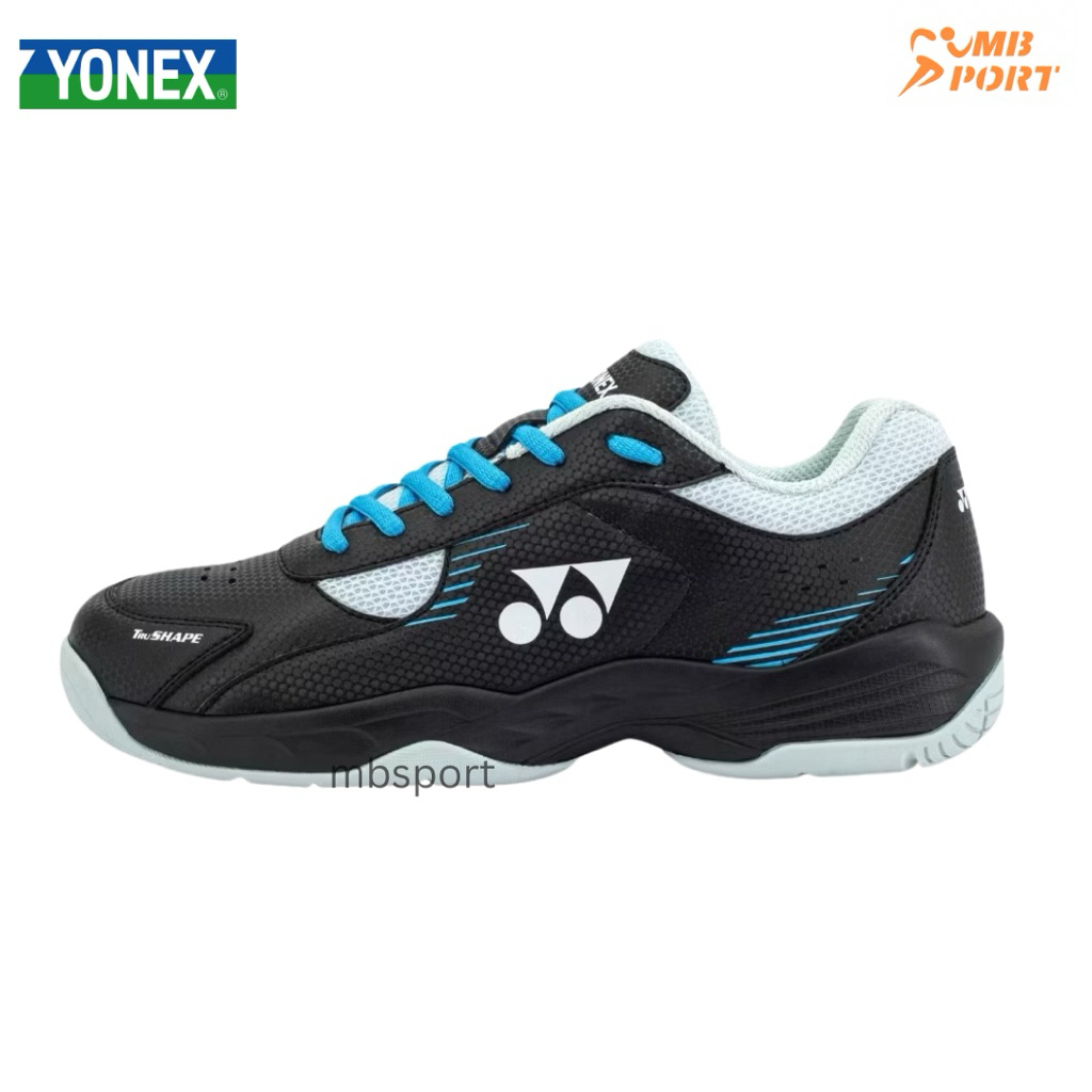 Sepatu Badminton Bulutangkis Anak YONEX Hexis Junior - Black Wave Blue