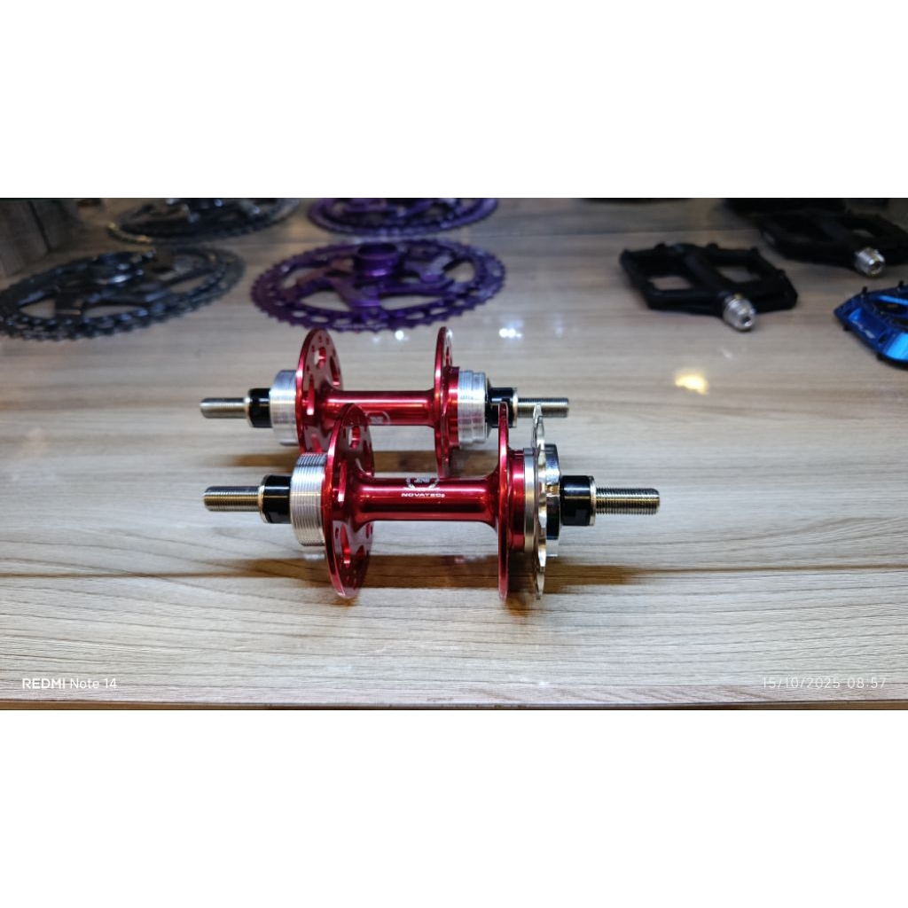 Hub Novatec Fixy Single Gear Hole 32 Red