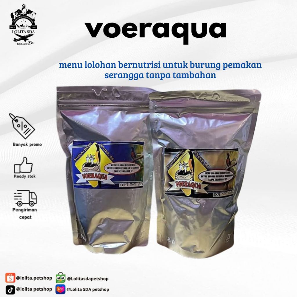 VOERAQUA VOER LOLOHAN UNTUK MURAI BATU, KACER DLL