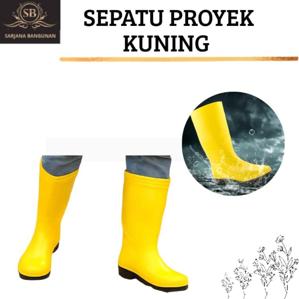 Safety Boot Kuning/Sepatu Proyek Kuning