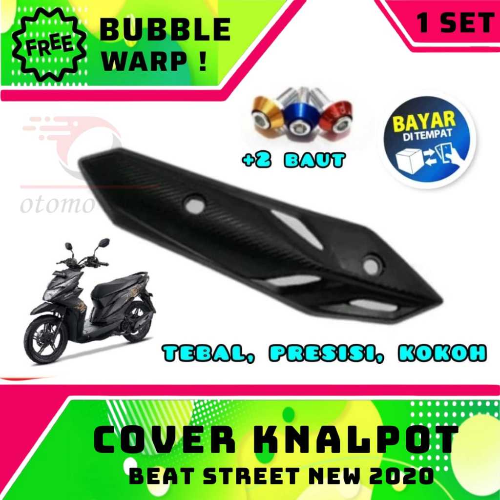 Cover Knalpot Beat Street  New 2020 Tameng Pelindung Kenalpot Beat Street esp new led 2020 2021 2022