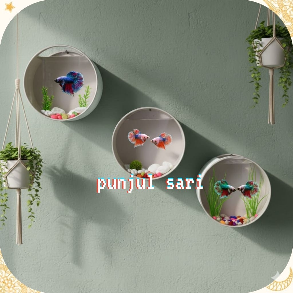 AQUARIUM MINI DINDING CUPANG