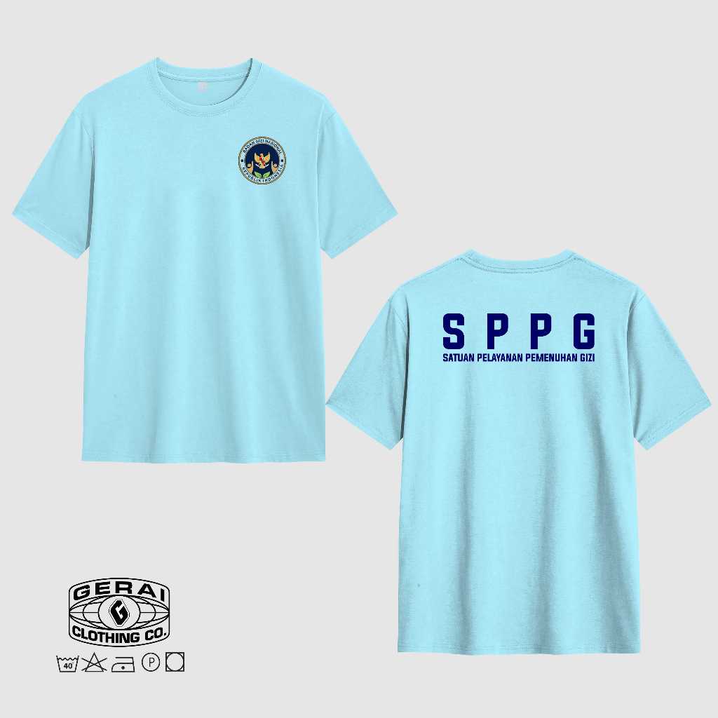kaos sppg badan gizi nasional combed 30s / baju seragam mbg