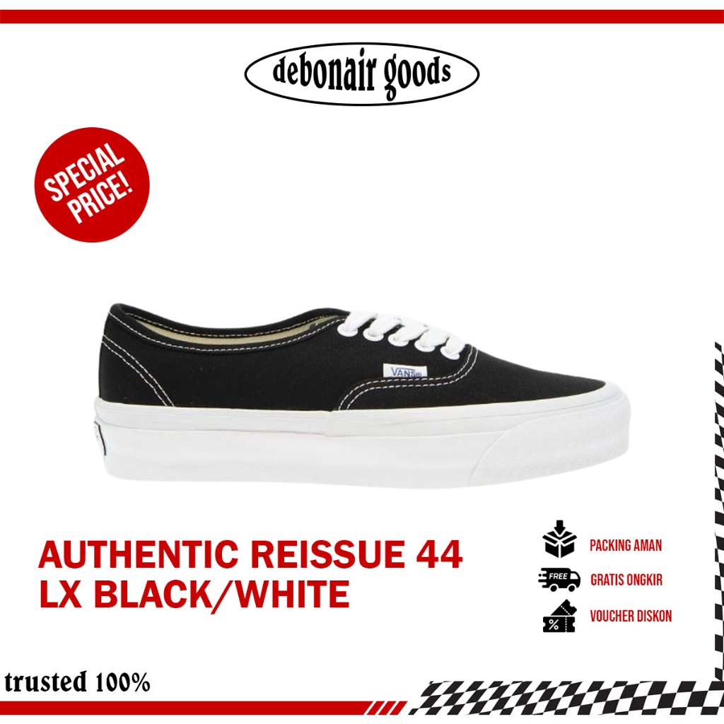 AUTHENTIC REISSUE 44 LX BLACK WHITE