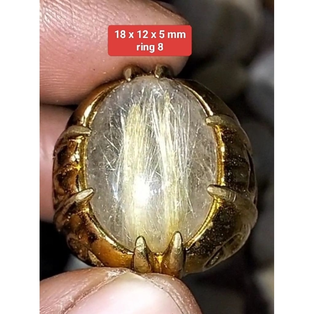 Batu kecubung rambut sedana asli alam