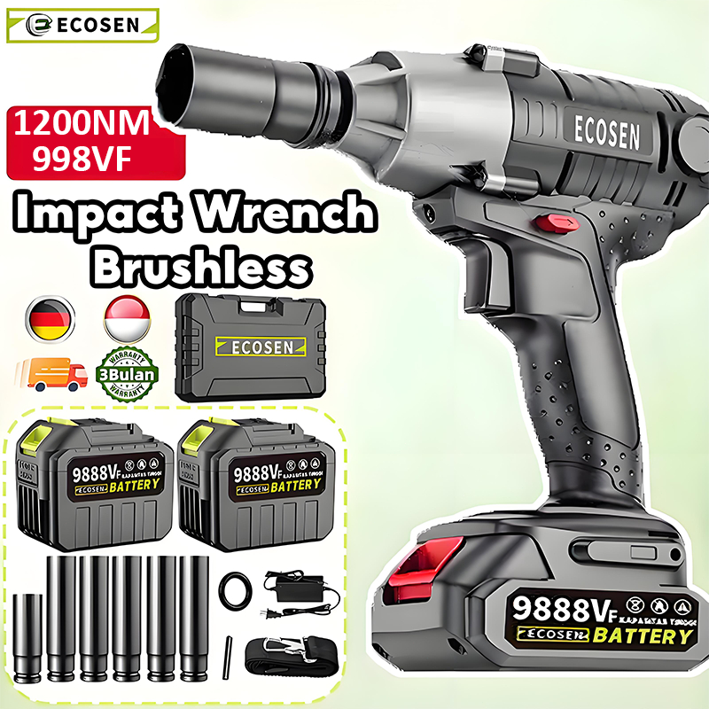 ECOSEN CORDLESS IMPACT WRENCH impact baterai MESIN BOR UNTUK BAUT MOBIL impact Brushless